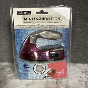 Next Style Mini Iron #WMI24862B SEALED NEW Sewing Travel Craft Purple